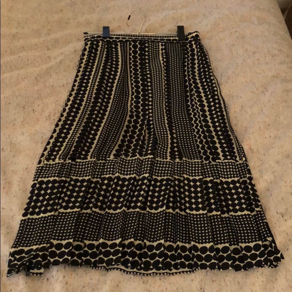 Polka Dot Printed Midi Skirt